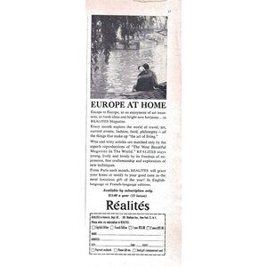 Realities Europe at Home Magazine Advertisement 1960s Vintage Print Ad 9 inch